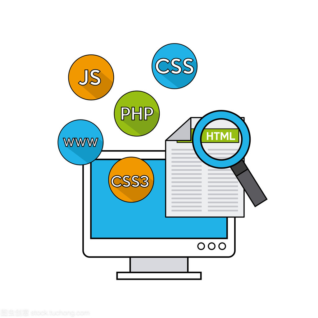 软件编程语言图标 无声的视觉语言与品牌标识